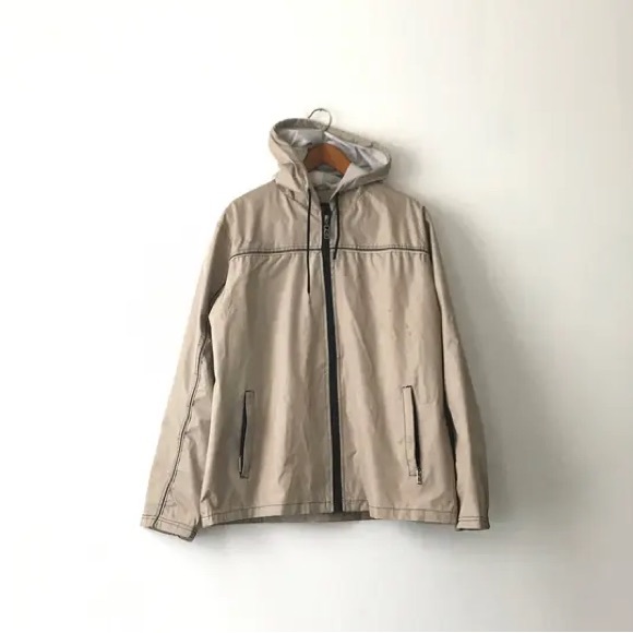 Beige Gold 90’s Minimal Cyber Jacket - M/L - Picture 1 of 7